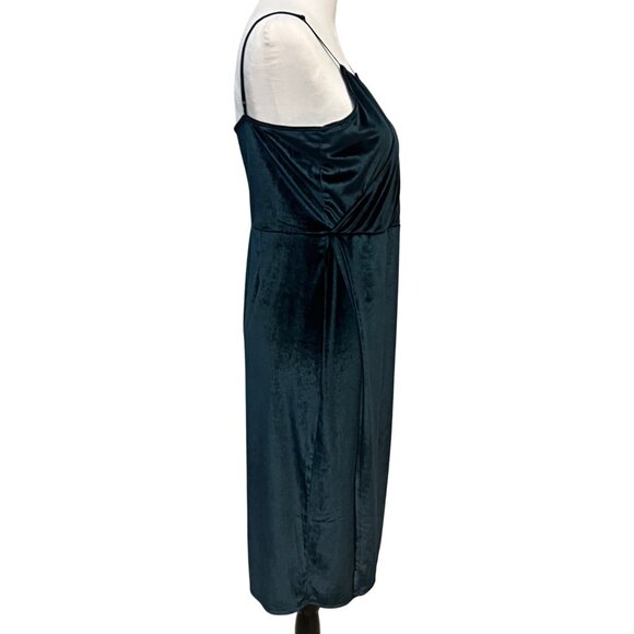 Lulus Velvet Wrap Midi Dress Sleeveless V-Neckline Adjustable Party Large NWT - Picture 4 of 10